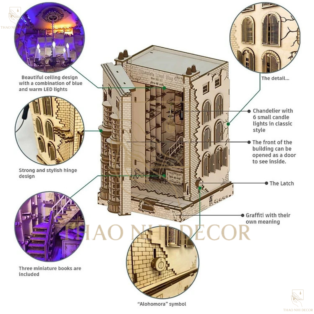 Ollivanders Wand Shop Book Nook - Harry Potter