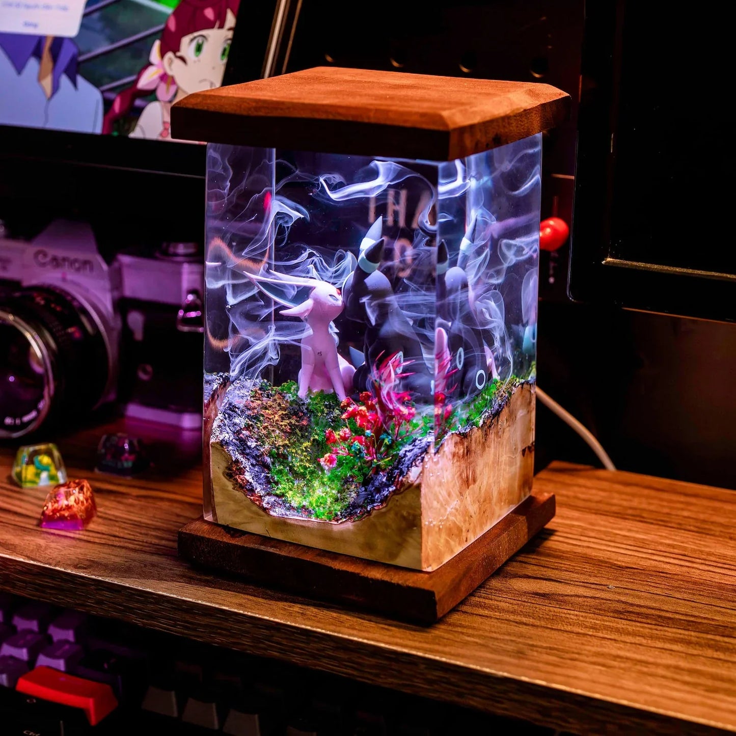 Pokemon Umbreon Espeon Epoxy Resin Lamp