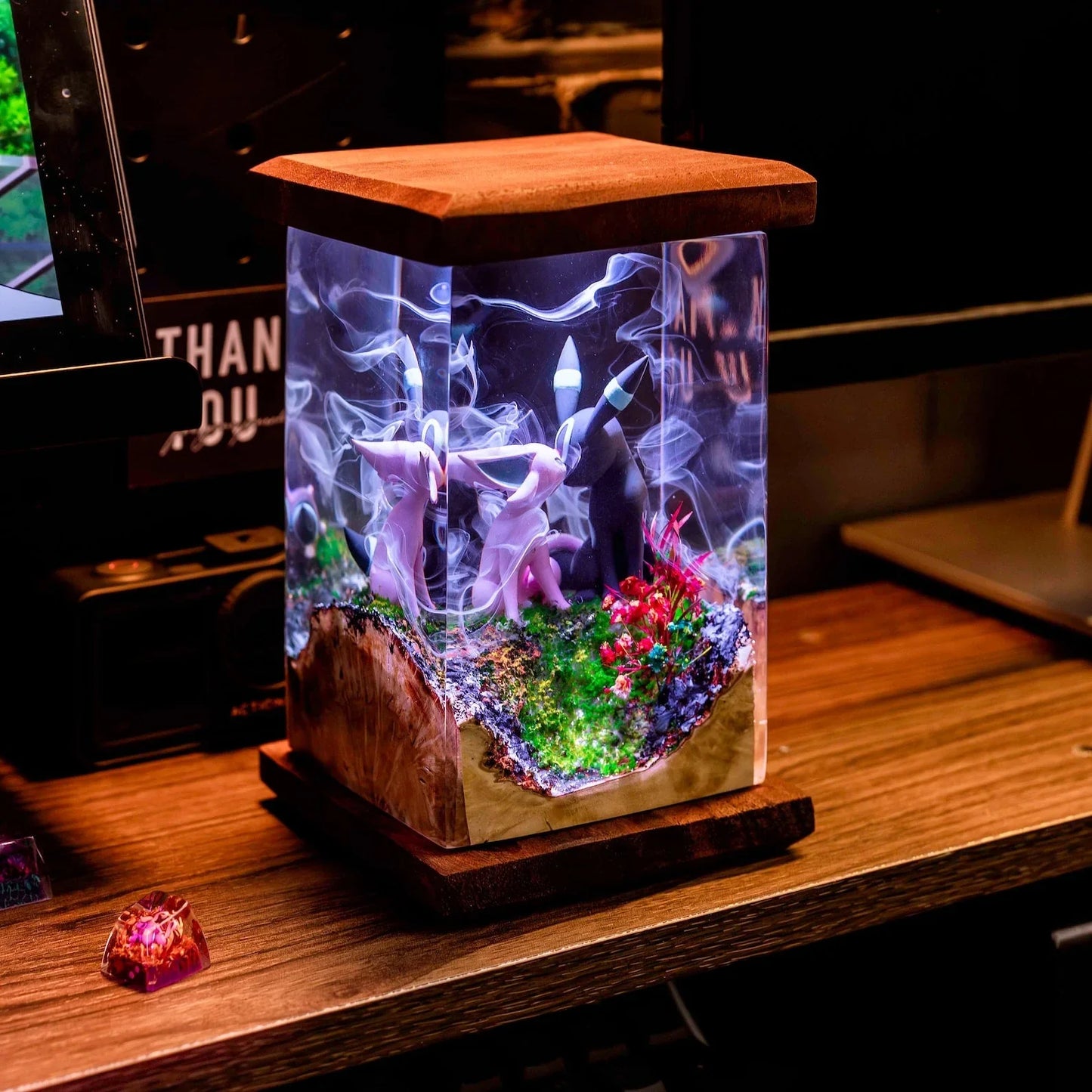 Pokemon Umbreon Espeon Epoxy Resin Lamp