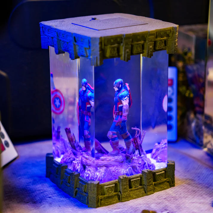 Captain America Epoxy Lamp