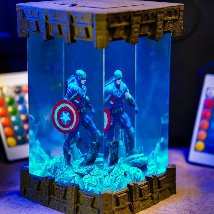 Captain America Epoxy Lamp