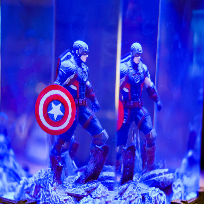 Captain America Epoxy Lamp