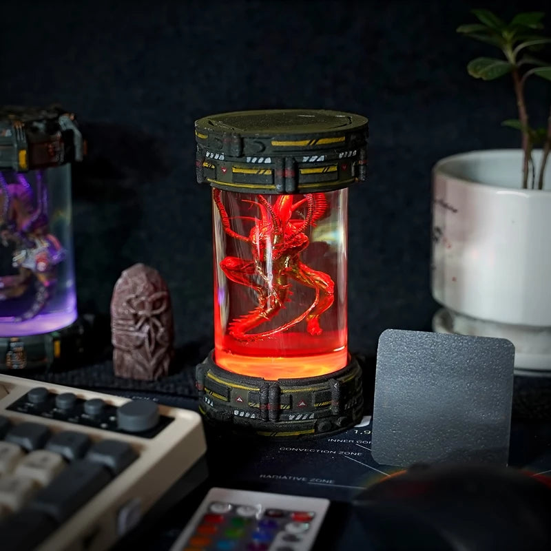 Alien Xenomorph Biolab Resin Lamp V1