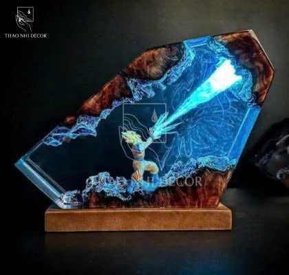 Dragon Ball Goku Epoxy Lamp – Unique Handmade Decorative Masterpiece