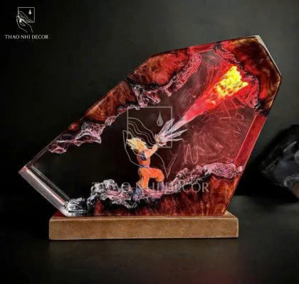 Dragon Ball Goku Epoxy Lamp – Unique Handmade Decorative Masterpiece