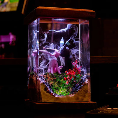 Pokemon Umbreon Espeon Epoxy Resin Lamp