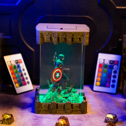 Captain America Epoxy Lamp