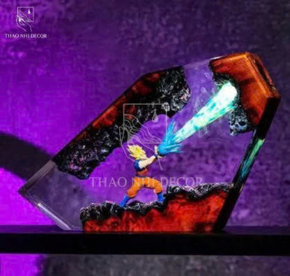 Dragon Ball Goku Epoxy Lamp – Unique Handmade Decorative Masterpiece