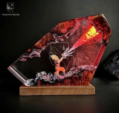 Dragon Ball Goku Epoxy Lamp – Unique Handmade Decorative Masterpiece
